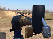 Gesicherter Wasseranschluss auf einem Neubaugrundstück 